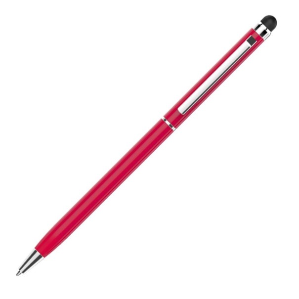 Stylus dotykové pero s propiskou červená