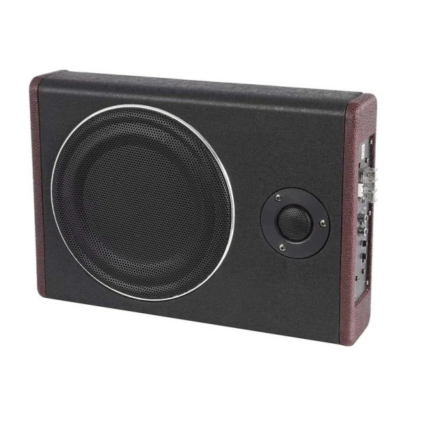 Subwoofer attivo per auto 36,5 x 26 x 6,8 cm 8" ultra sottile da installare sotto il sedile 12 V 600 W amplificatore di bassi 1