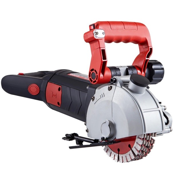 SucceBuy Max 4800W Fresatrice Elettrica per Tracce in Calcestruzzo con Laser di Puntamento Sega Circolare da 125mm Fresatrice per Muri 52x20x24 cm 1