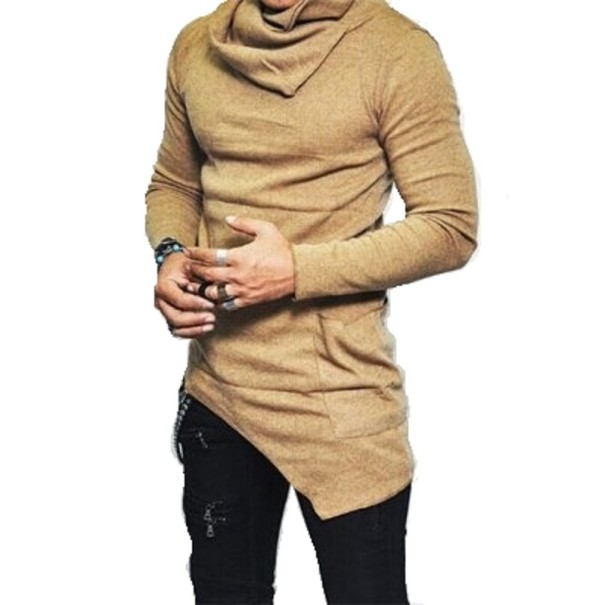 Sudadera asimétrica de hombre marrón claro L