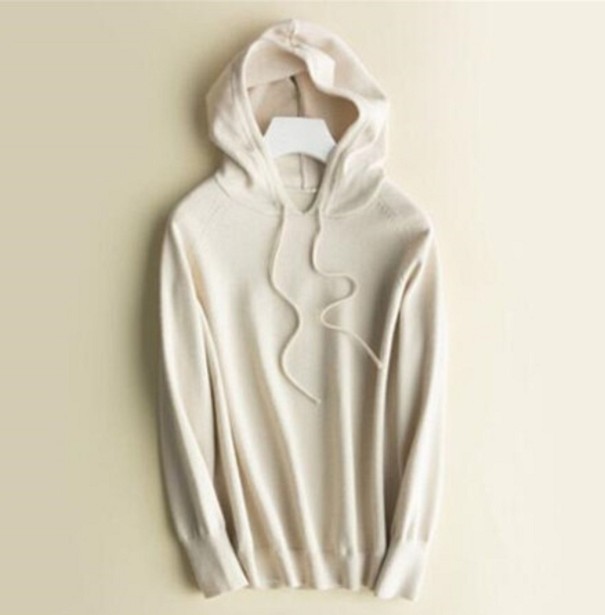 Sudadera con capucha para mujer G289 crema L
