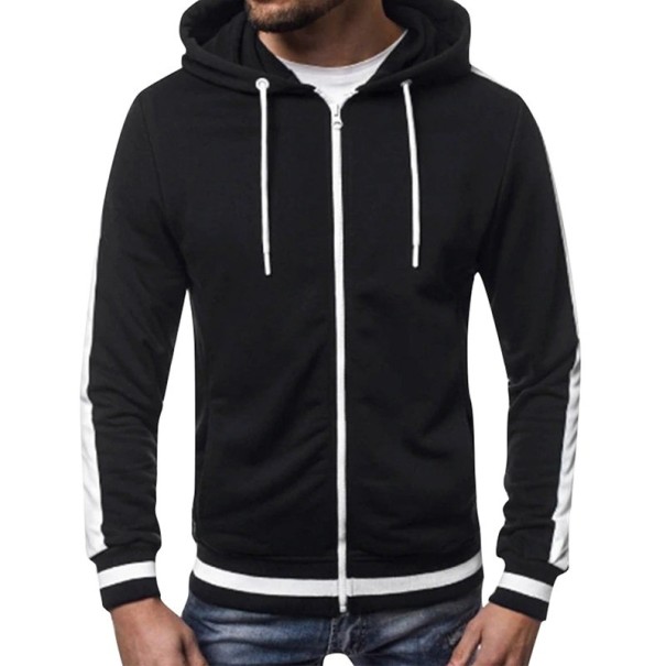 Sudadera con capucha y cremallera para hombre F14 negro M