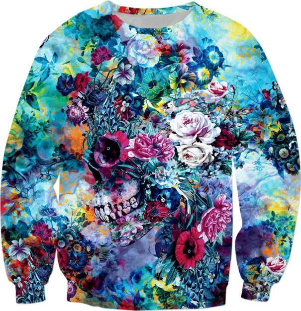 Sudadera con flores XL 6