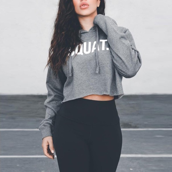 Sudadera corta mujer A30 gris XS