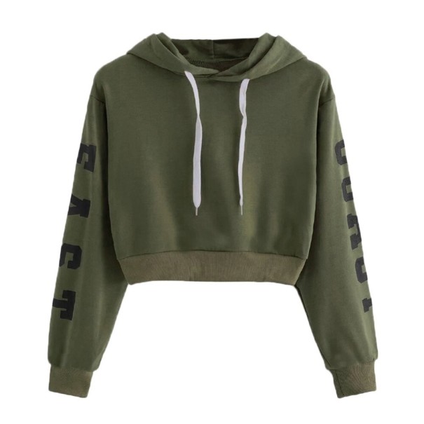 Sudadera corta mujer B9 verde militar M