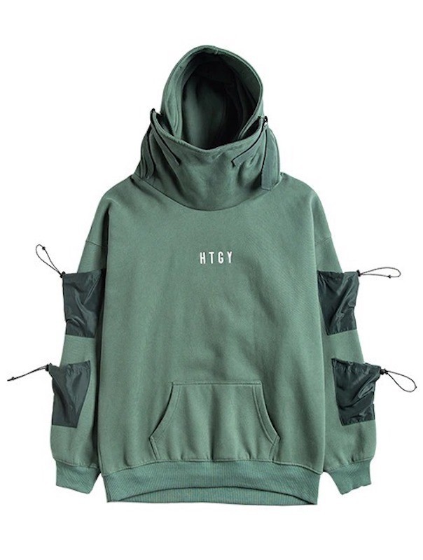Sudadera de hip hop para hombre F82 verde S