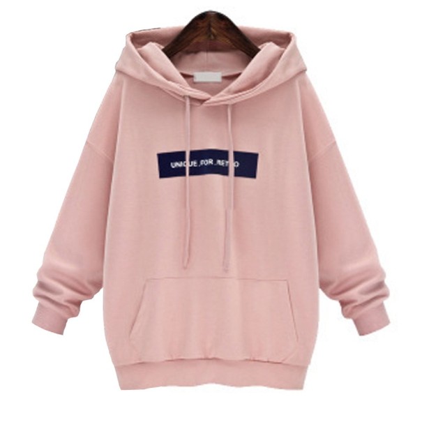 Sudadera de mujer con estampado A17 rosa L