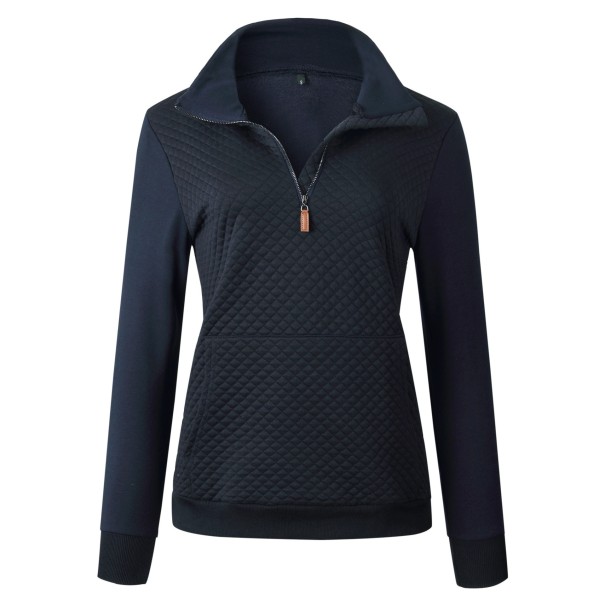 Sudadera de mujer con estampado A57 azul oscuro L