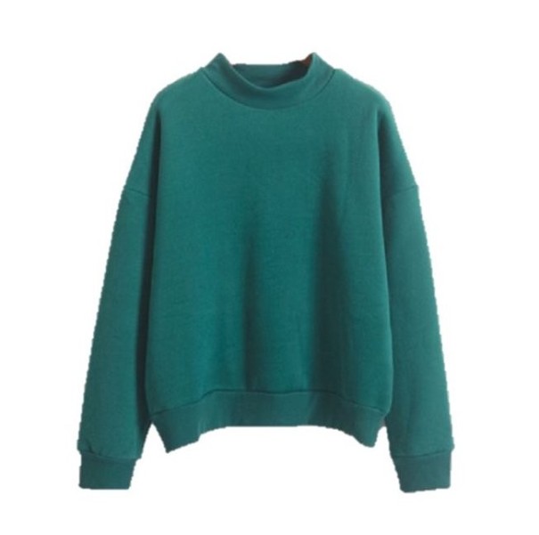 Sudadera de mujer en color liso verde L