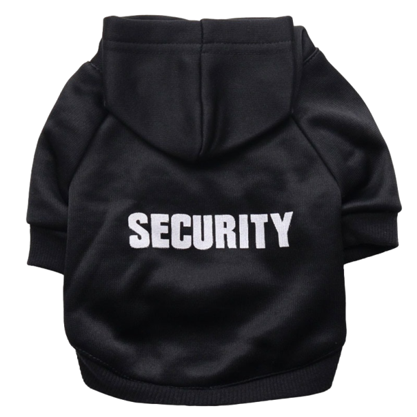Sudadera de seguridad para perros y gatos negro M