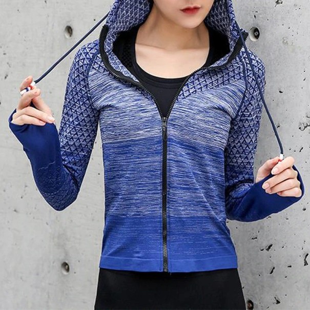 Sudadera deportiva mujer P1672 azul XS