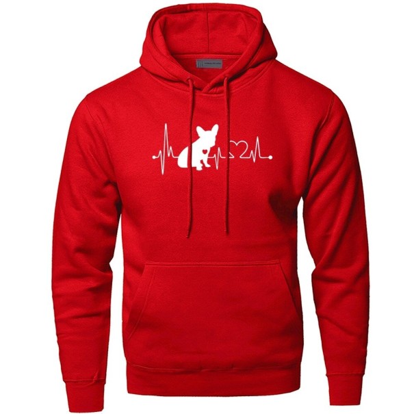 Sudadera hombre latido del corazón F51 rojo S 1