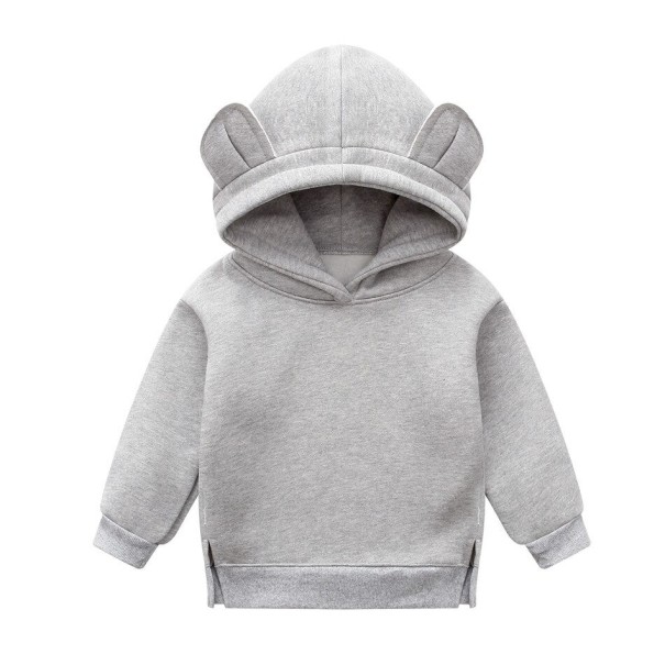 Sudadera infantil con orejas gris 4
