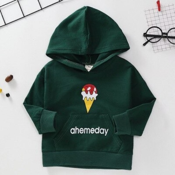 Sudadera infantil L549 verde oscuro 7