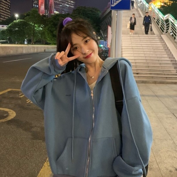 Sudadera mujer P2386 azul XXL