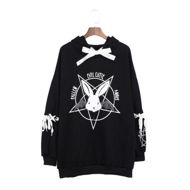Sudadera oversize mujer B7 negro