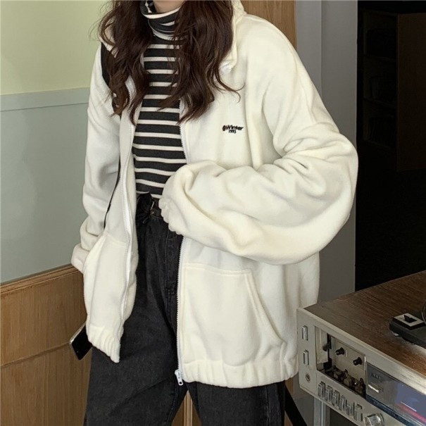 Sudadera oversize mujer P1458 blanco 4XL