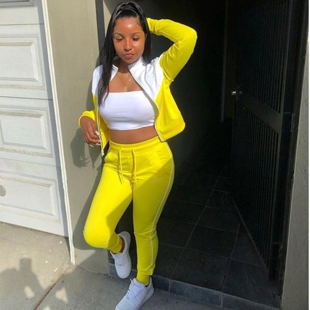 Sudadera y pantalón de chándal para mujer B1233 amarillo XS
