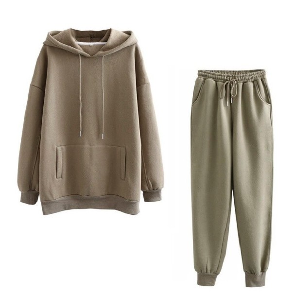 Sudadera y pantalón de chándal para mujer verde militar S