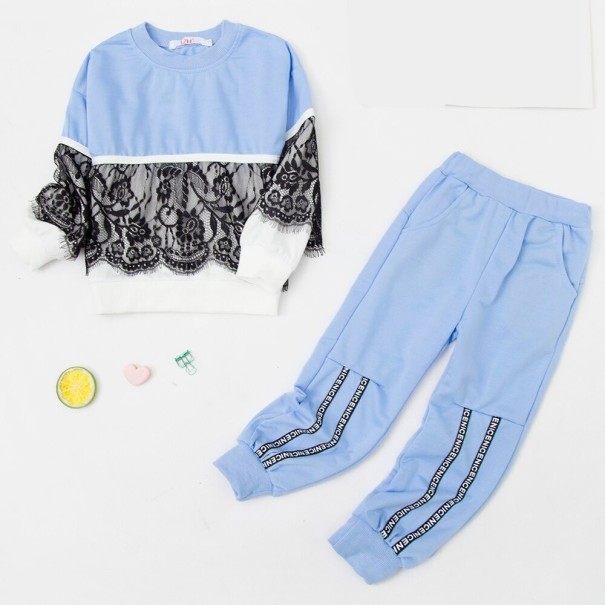 Sudadera y pantalón niña L1100 azul claro 3