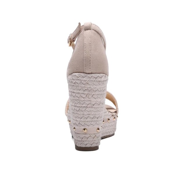 Suède platform sandalen voor dames