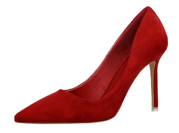 Suède pumps voor dames Nathalie J3120 rood 40