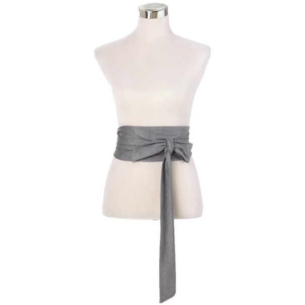 Suède riem voor dames grijs