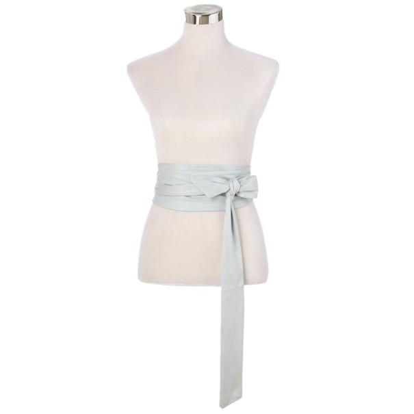 Suède riem voor dames lichtgrijs