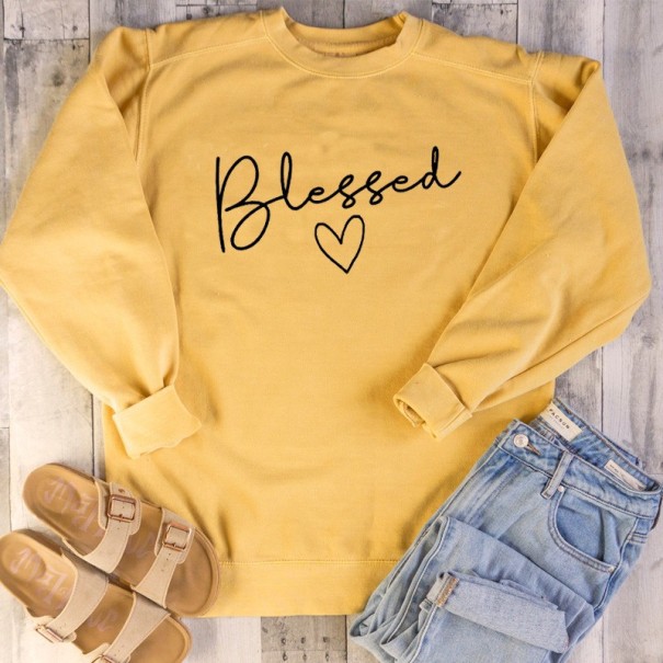 Suéter Blessed para mujer amarillo XL