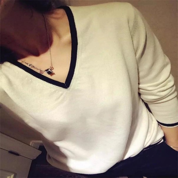 Suéter de cachemira para mujer blanco XS