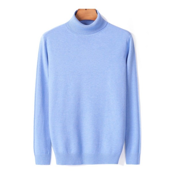 Suéter de cuello alto para hombre F170 azul claro M