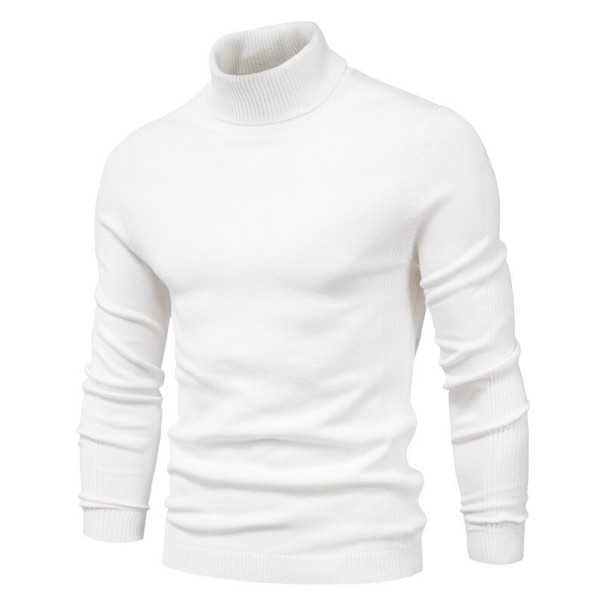 Suéter de cuello alto para hombre F171 blanco XS