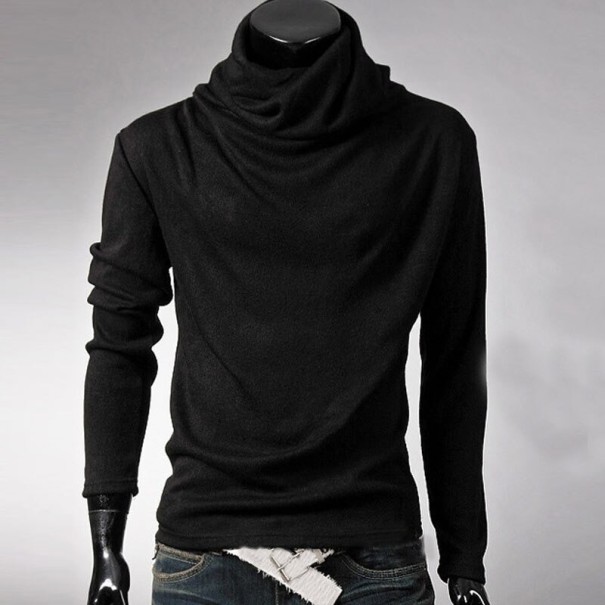 Suéter de cuello alto para hombre F265 negro S