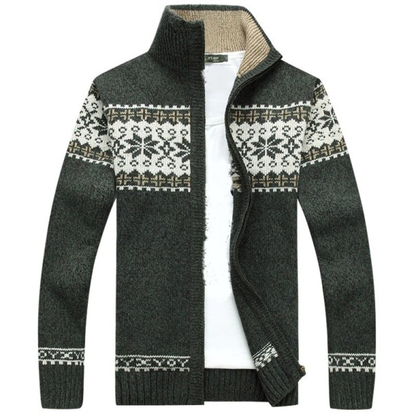 Suéter de hombre con estampado F254 verde militar S