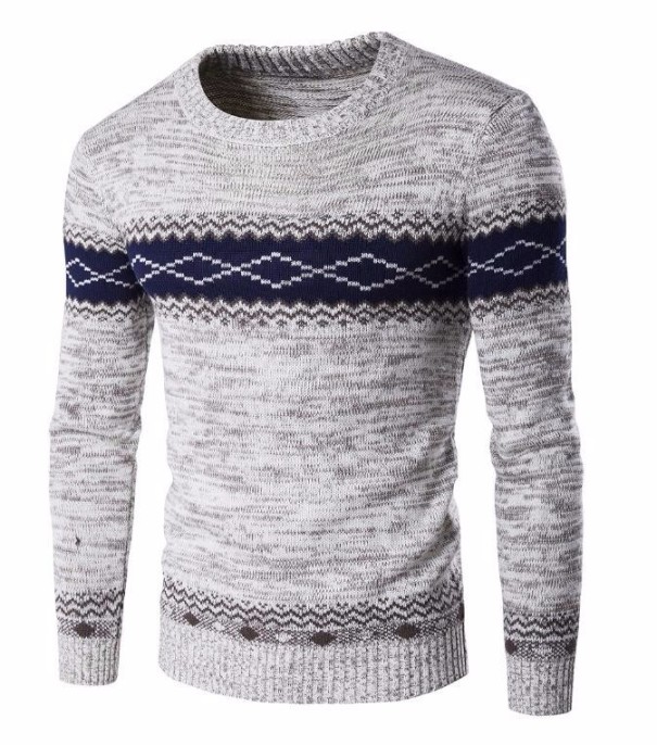Suéter de hombre con estampado J2233 gris M