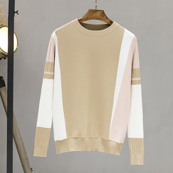 Suéter de mujer con patrón B48 beige XS