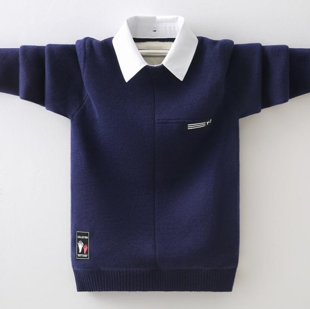 Suéter de niño L973 azul oscuro 11