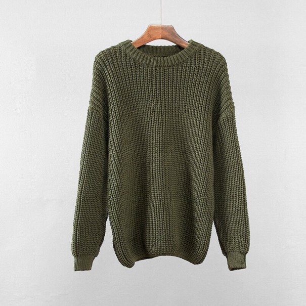 Suéter de punto para mujer G220 verde militar