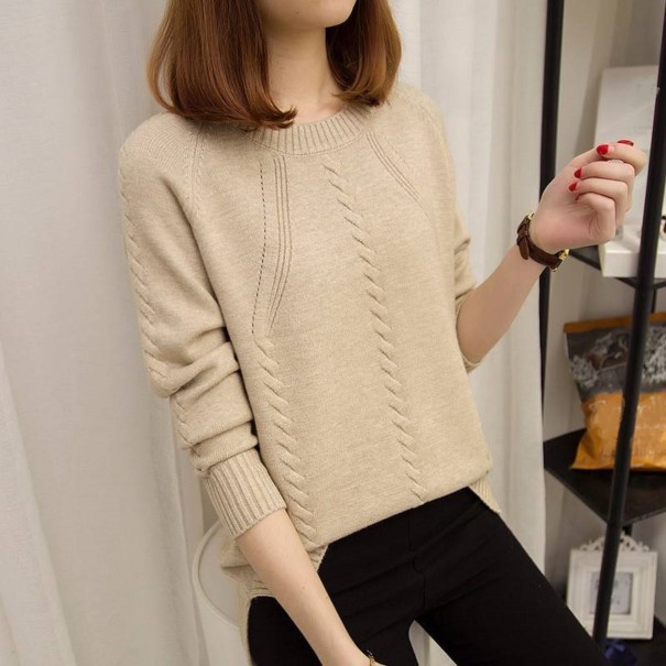 Suéter de punto para mujer G242 beige L