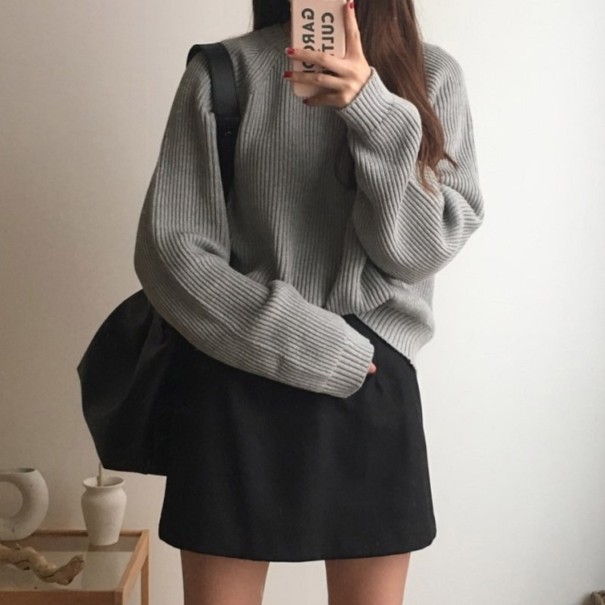 Suéter de punto para mujer G246 gris
