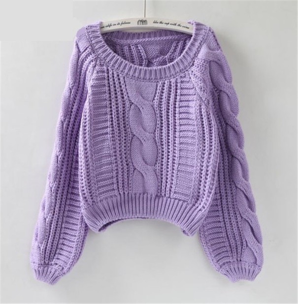 Suéter de punto para mujer lavanda