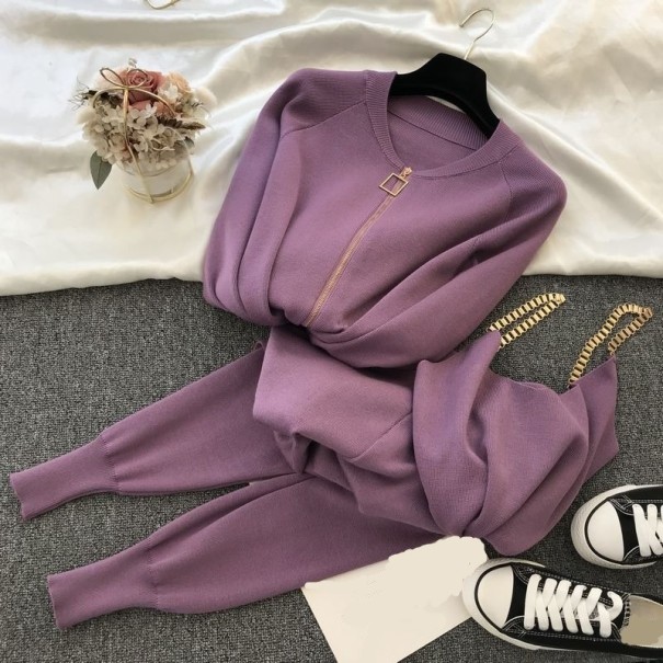 Suéter, top y pantalón de chándal para mujer lavanda