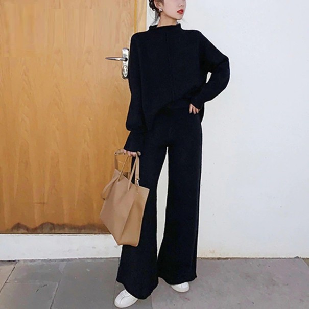 Suéter y pantalón de mujer A2743 negro