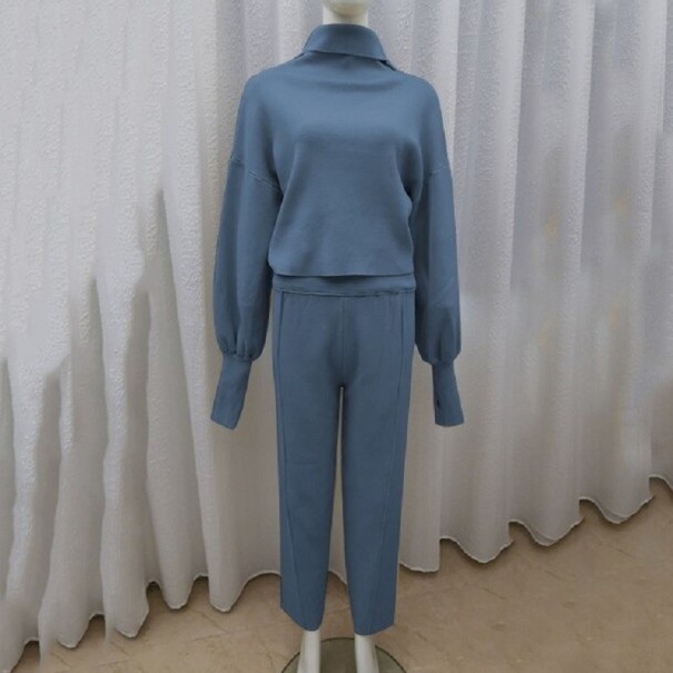 Suéter y pantalón de mujer B1043 azul S