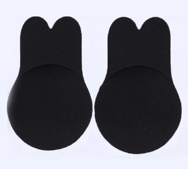 Sujetador autoportante de silicona negro 8 cm