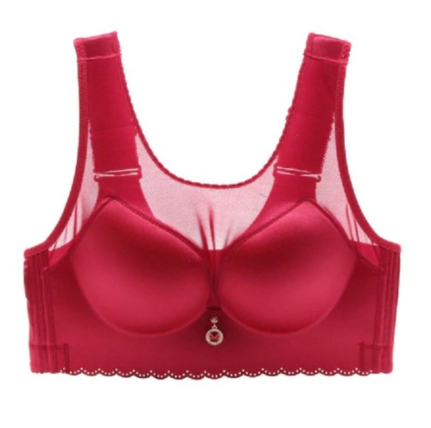 Sujetador con relleno para mujer - Tallas grandes rojo 110D