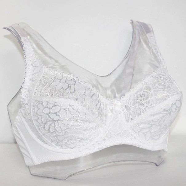 Sujetador de encaje con lazo para mujer J2996 blanco 80D