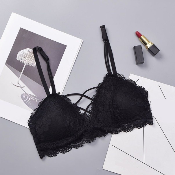 Sujetador de encaje para mujer J1049 negro