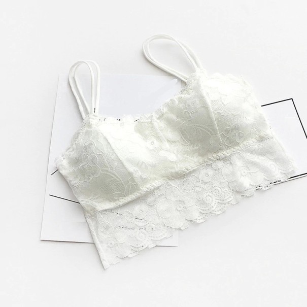 Sujetador de encaje sexy para mujer J1062 blanco