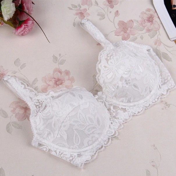Sujetador de encaje sexy para mujer J3099 blanco 80B
